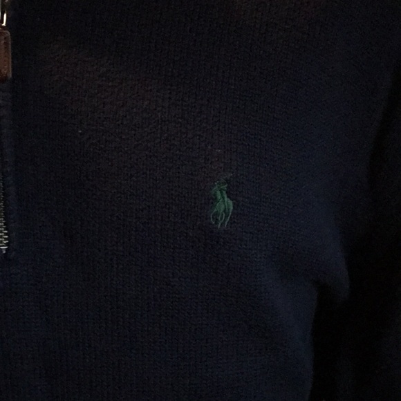 🚨B2G1 POLO RALPH LAUREN Green Blue Quarter Zip Sweater Top - Picture 3 of 7